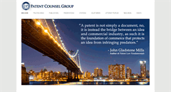 Desktop Screenshot of patentcounselgroup.com