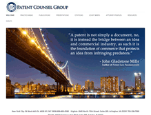 Tablet Screenshot of patentcounselgroup.com